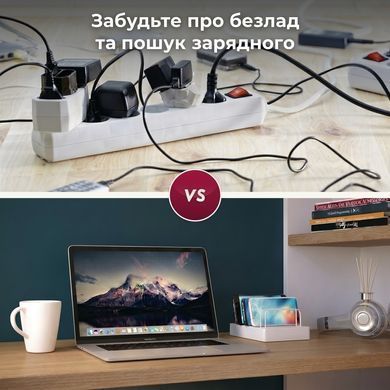 Універсальна зарядна док станція Timstool- Швидкий зарядний пристрій для телефонів на 6 USB- Зарядне для декількох гаджетів Мульти зарядка до телефона
