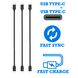 Короткі кабелі Type-С to Type-С для швидкої зарядки та передачі даних, 3шт, TIMSTOOL